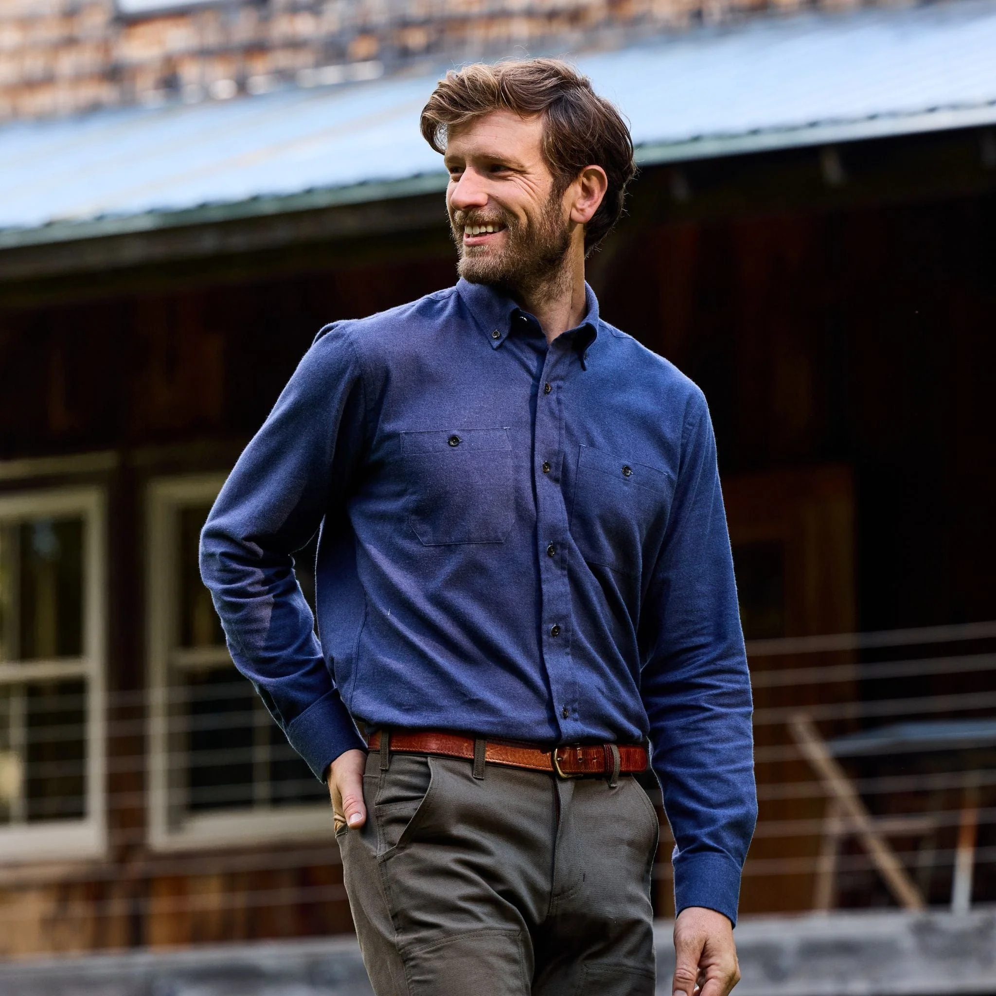 Dixon Brushed Cotton Twill Shirt - Image 42