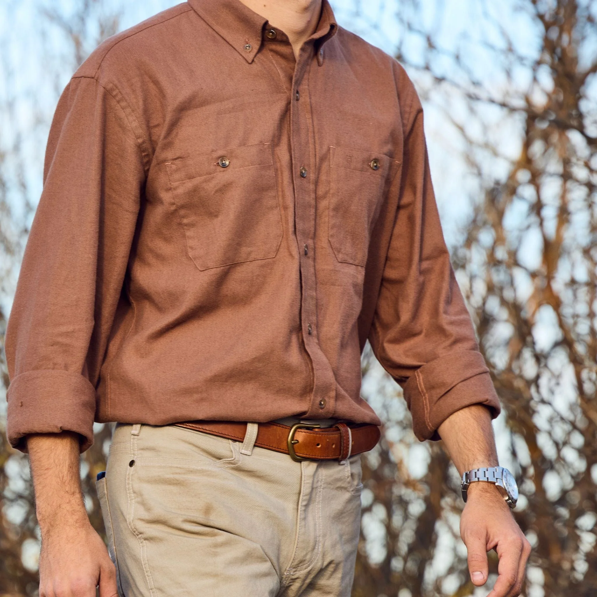 Dixon Brushed Cotton Twill Shirt - Image 49