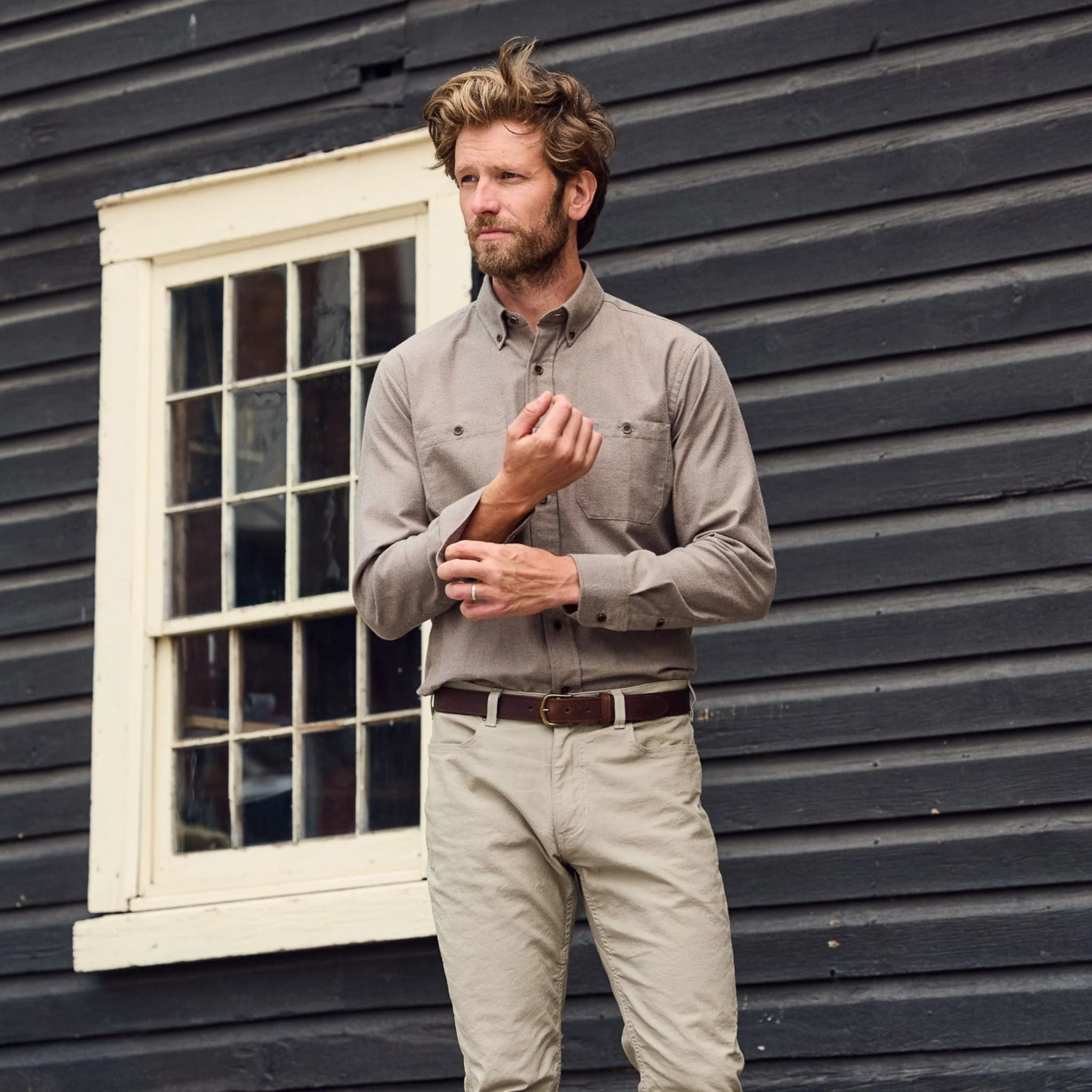Dixon Brushed Cotton Twill Shirt - Image 68